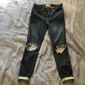 Free People 27 Split Knee Skinny High Rise Jean